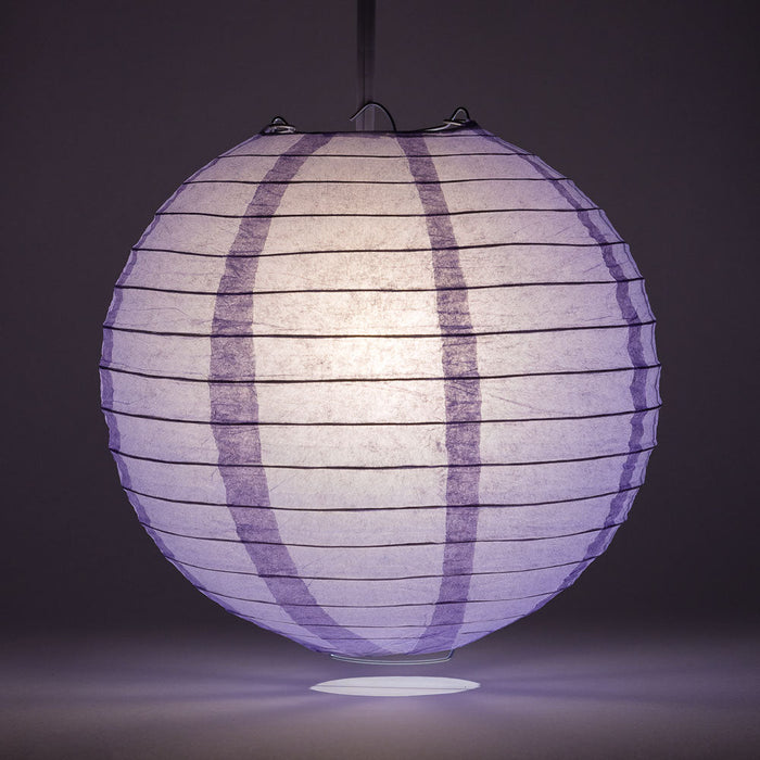 30" Lavender Jumbo Round Paper Lantern, Even Ribbing, Chinese Hanging Wedding & Party Decoration - PaperLanternStore.com - Paper Lanterns, Decor, Party Lights & More
