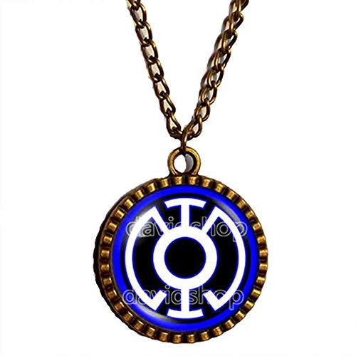 Blue Lantern Necklace Pendant Fashion Jewelry Gift Cosplay Chain - DDavid'SHOP