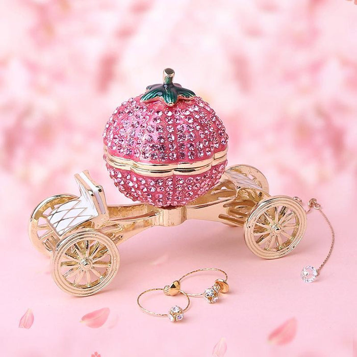 Boîte à Bijoux en Strass de Voiture de Citrouille ciaovie