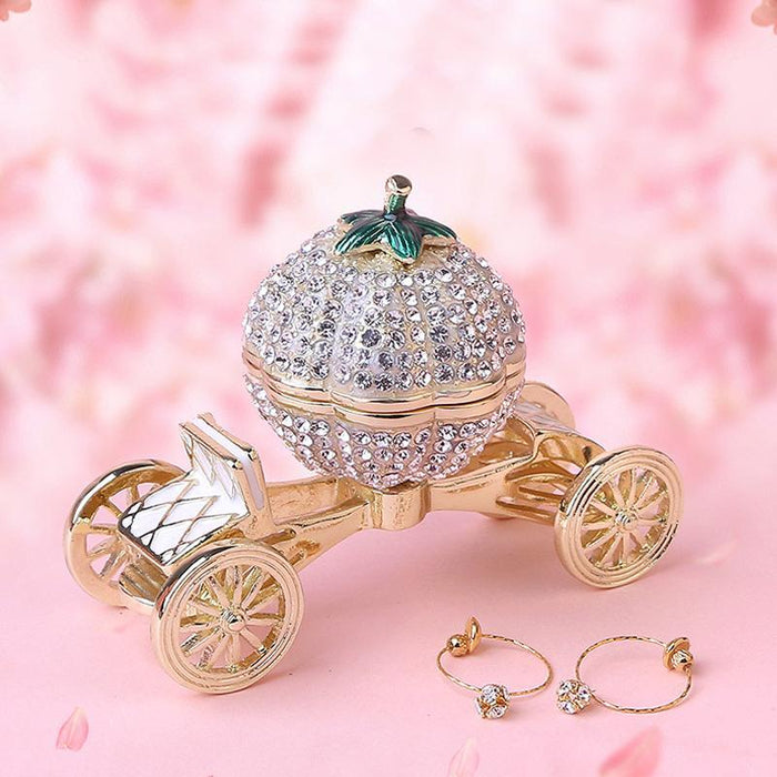 Boîte à Bijoux en Strass de Voiture de Citrouille ciaovie