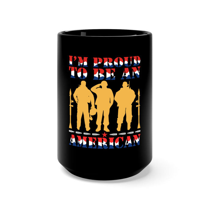 Bold 15oz Military Design Black Mug: Empower Your Sips with Camo-Inspired Style!