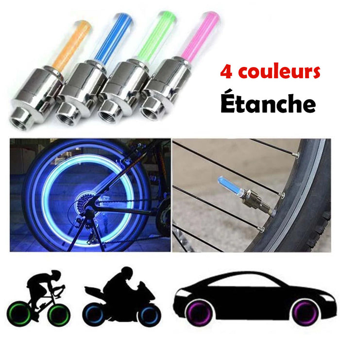 Bouchon de Valve LED Lumineux pour Roue de Vélo ciaovie