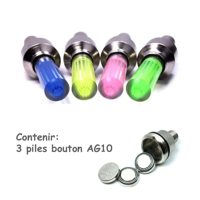 Bouchon de Valve LED Lumineux pour Roue de Vélo ciaovie