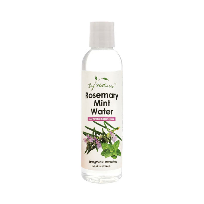 By Natures bottle of rosemary mint water for hair and scalp treatment strengthens and revitalizes 6 oz