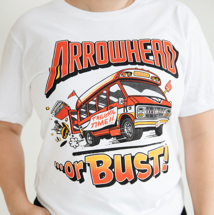 Charlie Hustle Arrowhead or Bust Tailgate Tee