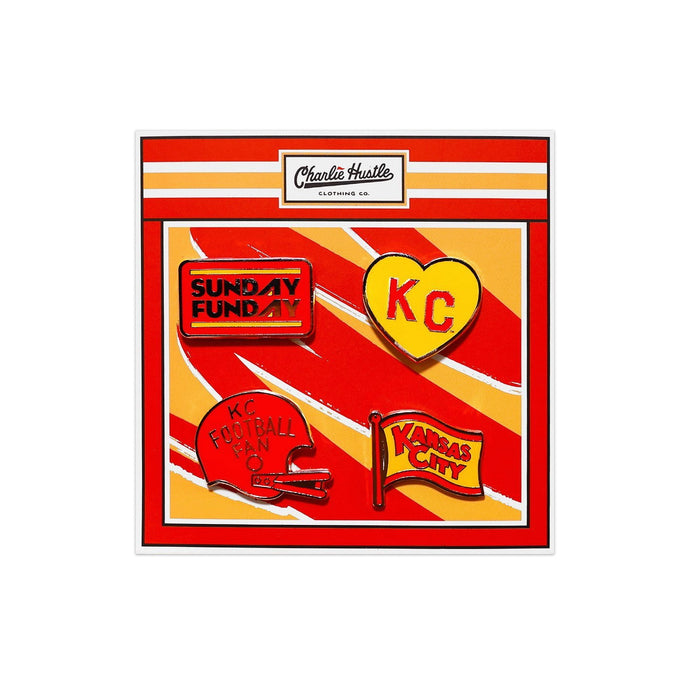 Charlie Hustle Arrowhead Pin 4-Pack