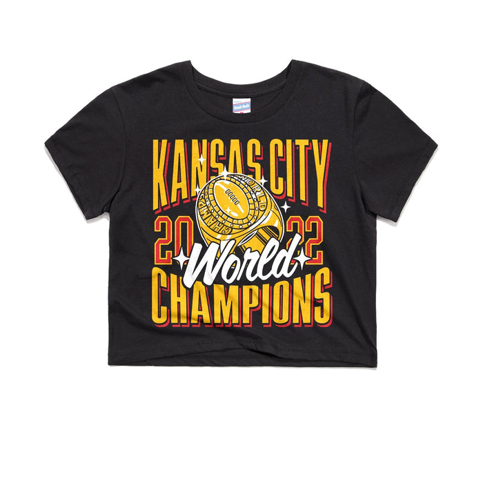 Charlie Hustle World Champions Ring 2022 Crop Top - Black