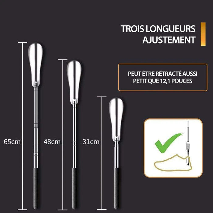Chausse-pied rétractable en acier inoxydable ciaovie