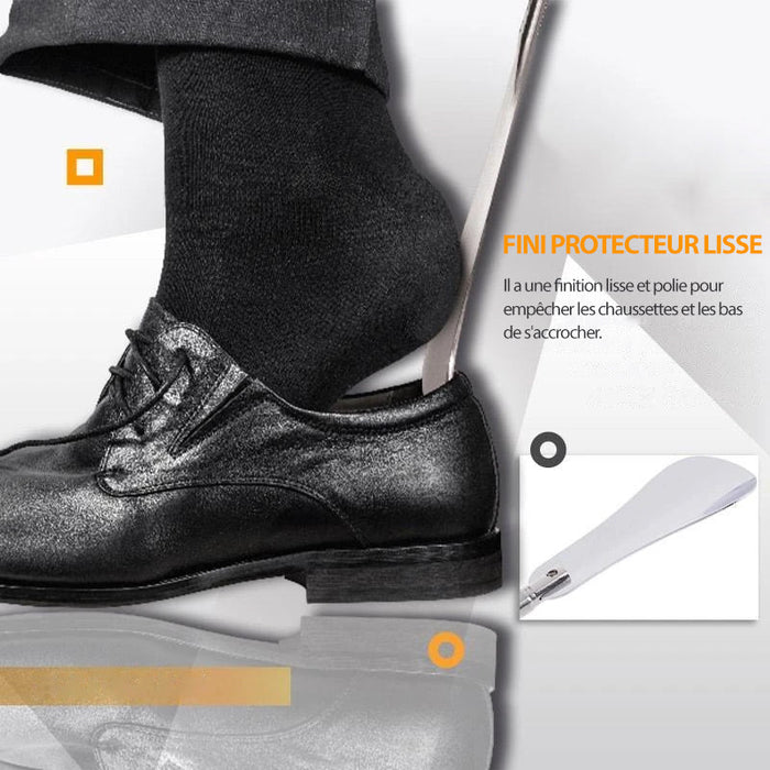 Chausse-pied rétractable en acier inoxydable ciaovie