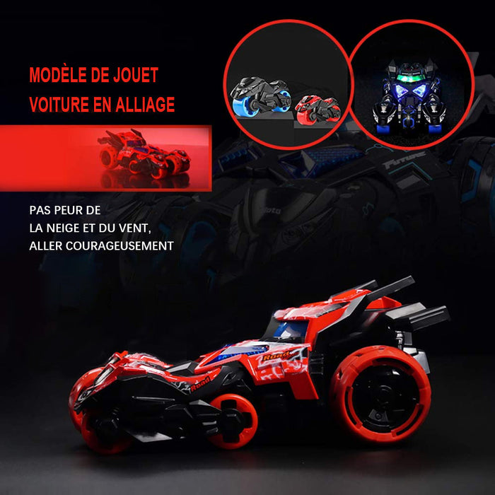 Ciaovie™ 3 en 1 Alliage Catapulte Jouet Voiture avec Deux Motos ciaovie