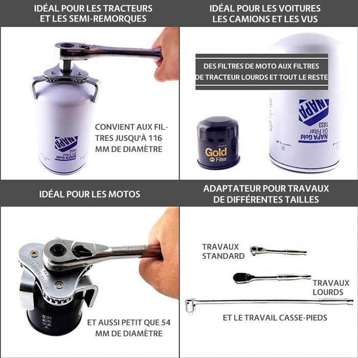 Clé Universelle Réglable pour Filtre à Huile ciaovie