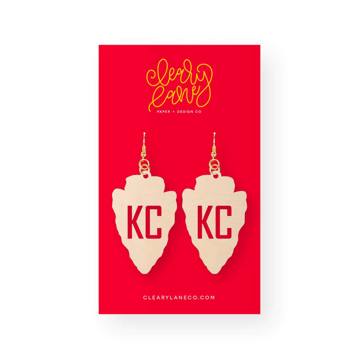 Cleary Lane KC Arrowhead Dangle Earrings
