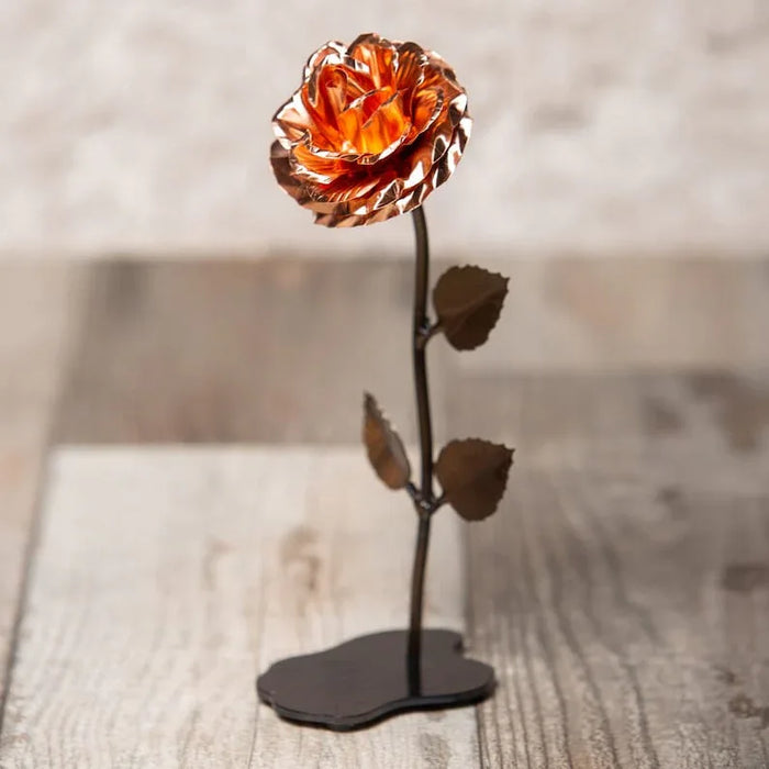 Copper Rose - 7th Anniversary Personalized Wedding Gift - Old West Iron
