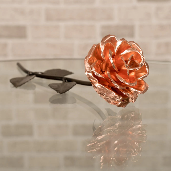 Copper Rose - 7th Anniversary Personalized Wedding Gift - Old West Iron