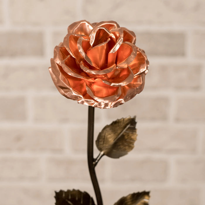 Copper Rose - 7th Anniversary Personalized Wedding Gift - Old West Iron