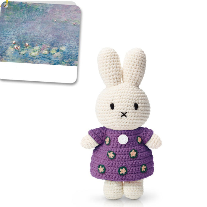 Crocheted Miffy in Monet Water Lilies Dress