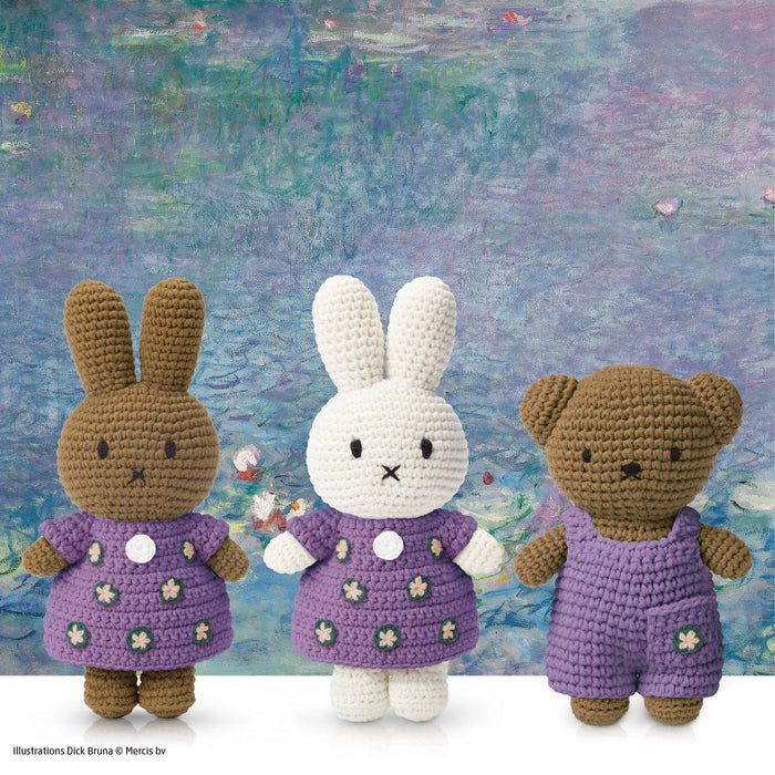 Crocheted Miffy in Monet Water Lilies Dress
