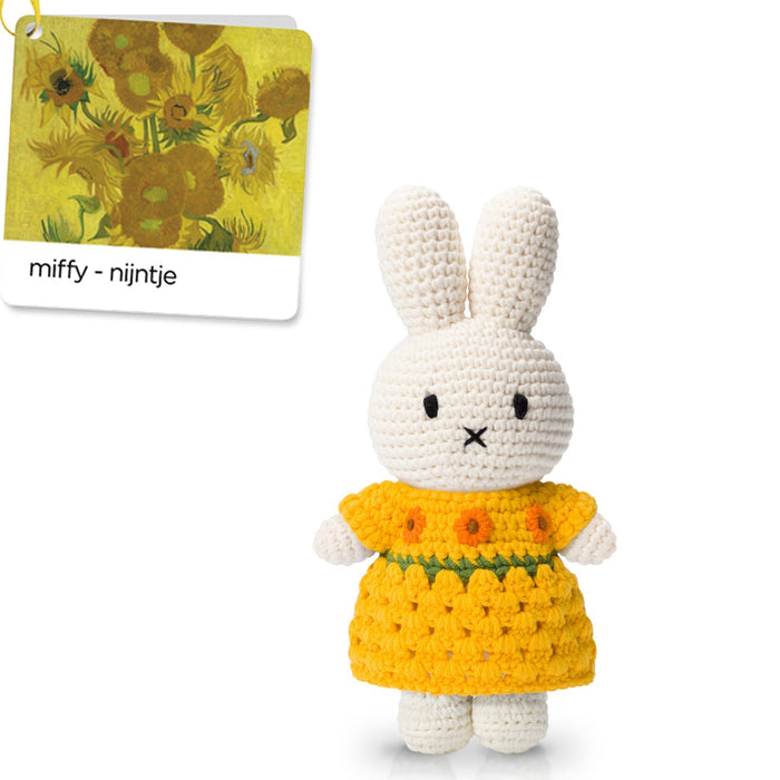 Crocheted Miffy Van Gogh Inspired Sunflower Dress with Drape