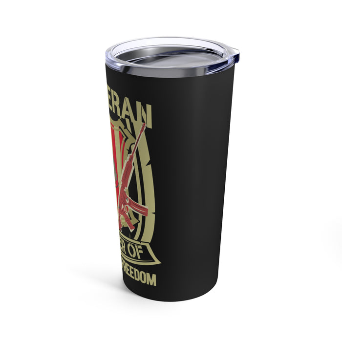 Defender of Liberty: 20oz Military Design Tumbler - Celebrate the U.S. Veteran Spirit!