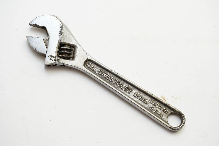 EARLY 4" CRESCENT TOOL CO. ADJUSTABLE WRENCH - CRESTOLOY