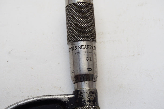EARLY BROWN & SHARPE NO. 61 RS MICROMETER + B&S TOOL PAMPHLET