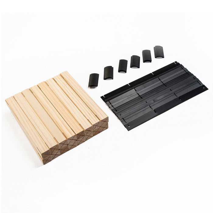 Emperio 12 Bottle Steel & Pine Wood Wine Rack