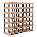 Emperio 42 Bottle Steel & Pine Wood Wine Rack