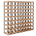 Emperio 72 Bottle Steel & Pine Wood Wine Rack