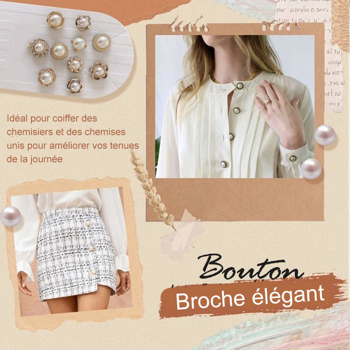 Ensemble de Boutons de Broche de Couverture de Perles (10 pièces) ciaovie