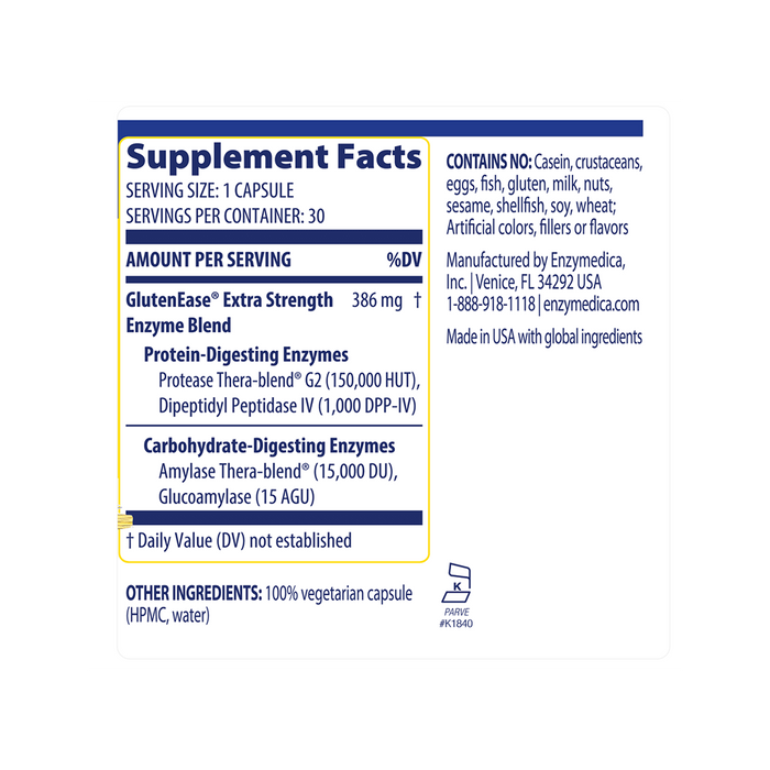 Enzymedica - GlutenEase Extra Strength - 60 Capsules
