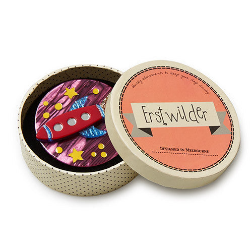 Erstwilder Blast Off Rocket Launch Brooch Pin Box