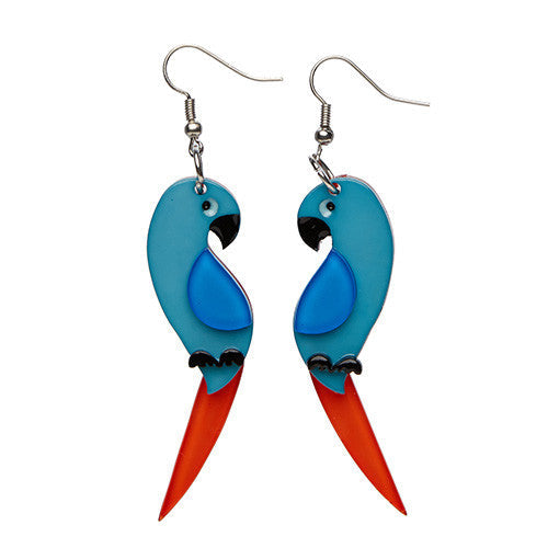 Erstwilder Bree's Birds Parrot Earrings Front