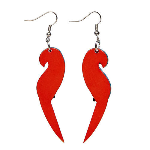 Erstwilder Bree's Birds Parrot Earrings Back