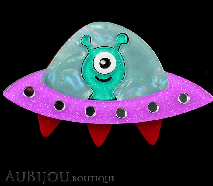 Erstwilder Close Encounter UFO Alien Brooch Pin Gallery