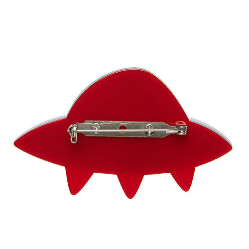 Erstwilder Close Encounter UFO Alien Brooch Pin Back