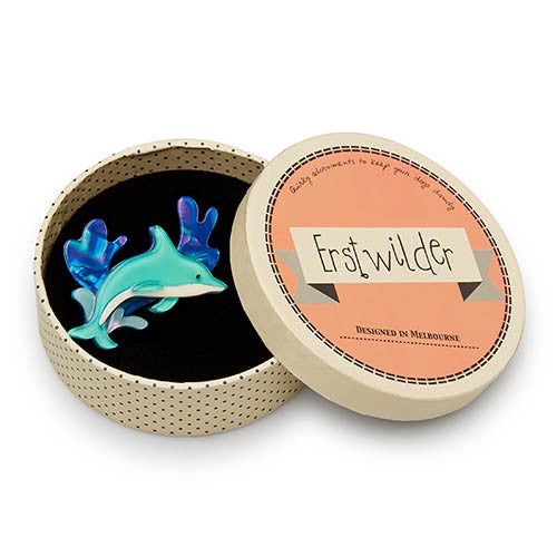 Erstwilder Echo Of The Ocean Dolphin Brooch Pin Box