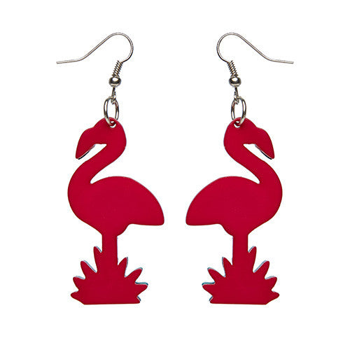 Erstwilder Flamboyant Flamingo Fair Bird Earrings Back