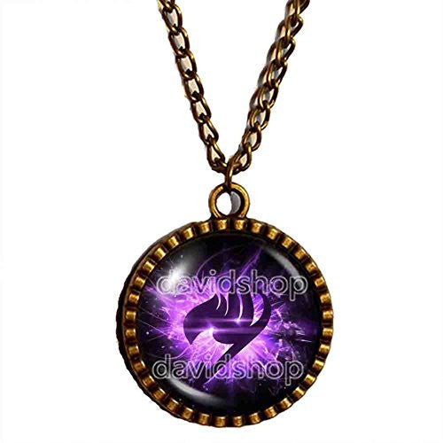 Fairy Tail Guild Marks Necklace Symbol Pendant Jewelry Cute Gift Cosplay Purple Wing Natsu Dragneel