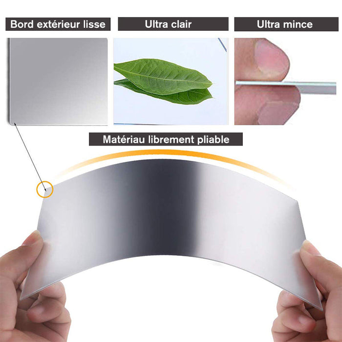 Feuilles Muraux Miroir en Plastique ciaovie