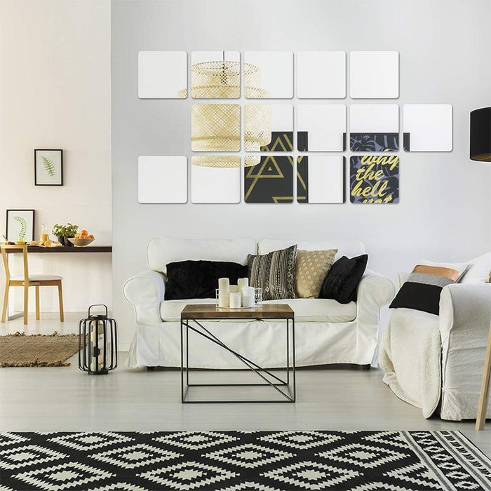 Feuilles Muraux Miroir en Plastique ciaovie