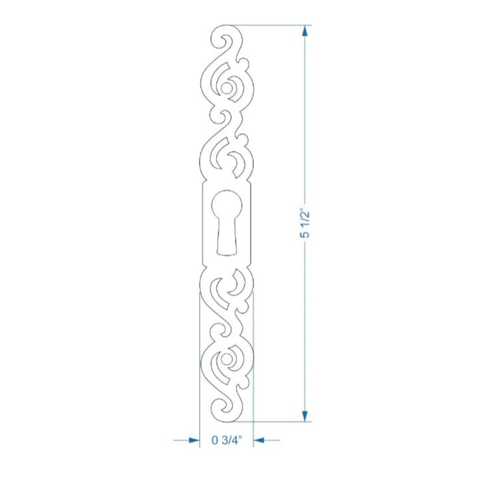 Finnish Folk Ironwork Escutcheon Plate