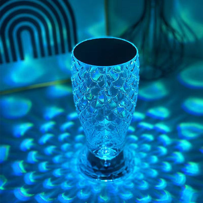 Fish Scale LED Crysta Touch Rechargeable Lamp cjdropshipping