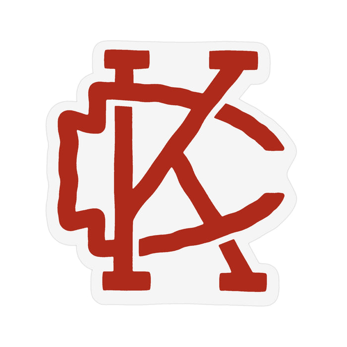 Flint & Field KC Arrowhead Sticker - White