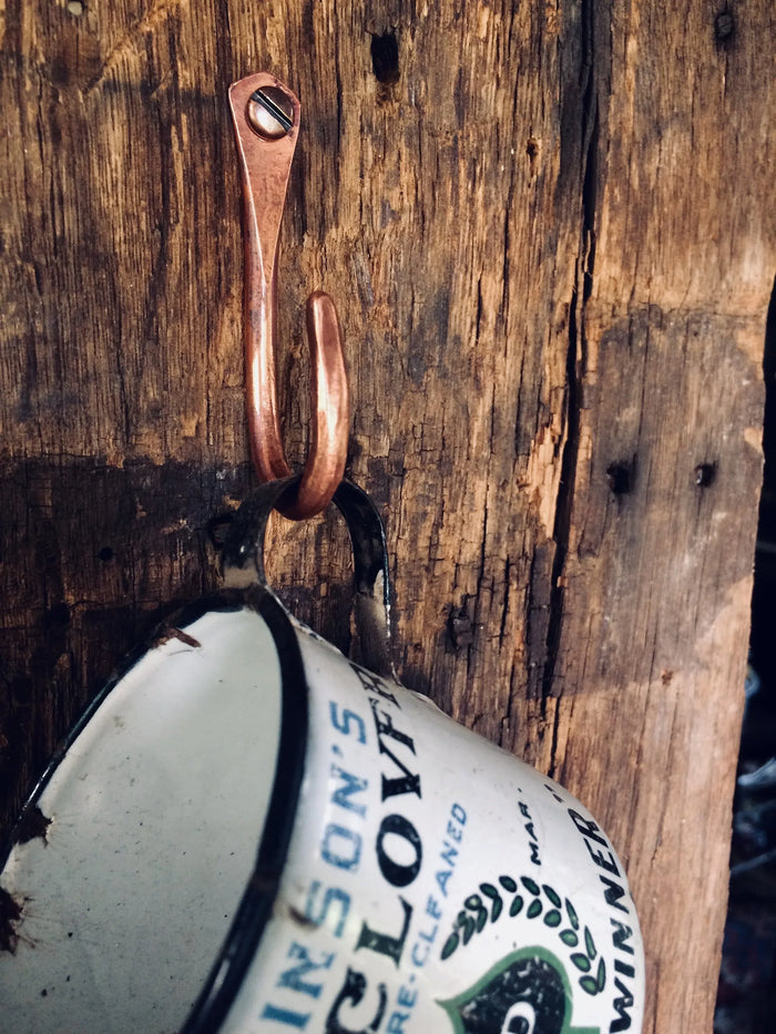 Forged Copper Utility Hook - Old West Iron