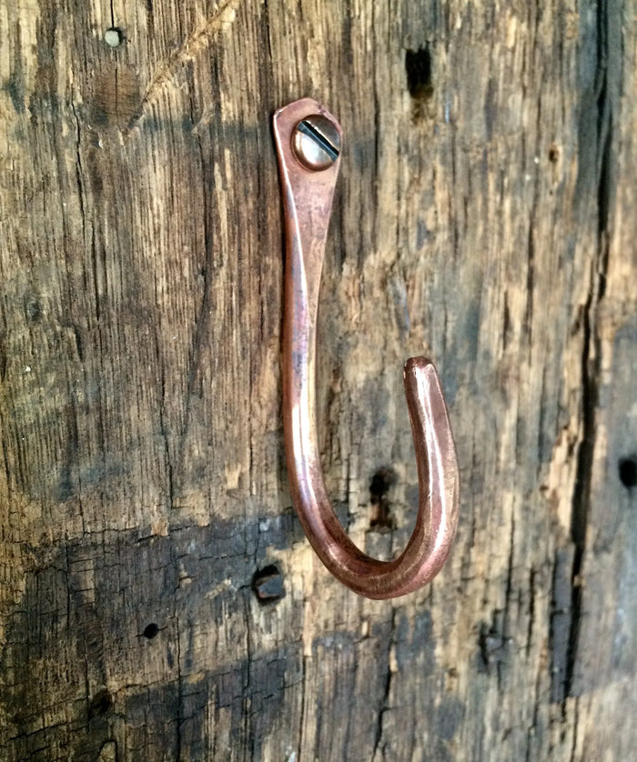 Forged Copper Utility Hook - Old West Iron