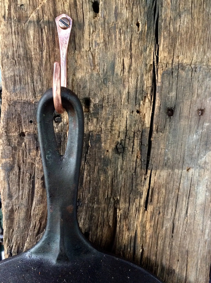 Forged Copper Utility Hook - Old West Iron