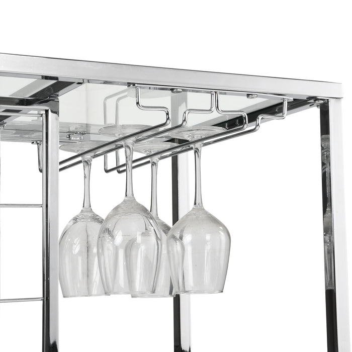 Franklyn Stainless Steel & Glass Wine Rack