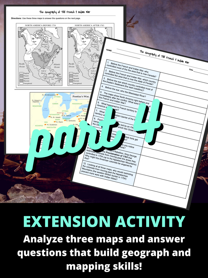 French and Indian War map activity