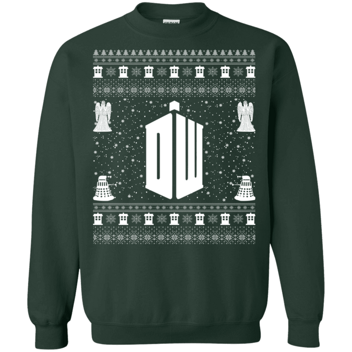 Gift for Fans of Doctor Who Tardis Ugly Christmas Sweater version 2 sweatshirt