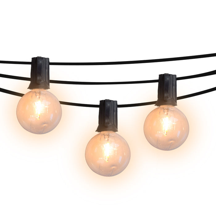 Halloween Black and Orange Paper Lantern String Light G50 Party Decoration COMBO Kit (31 FT, EXPANDABLE) - Luna Bazaar | Boho & Vintage Style Decor